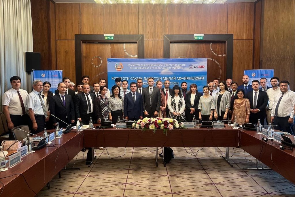 Photo taken at the Inception Workshop on Presentation of the NDC Secretariat on the Implementation of the Nationally Determined Contribution in the Republic of Tajikistan 